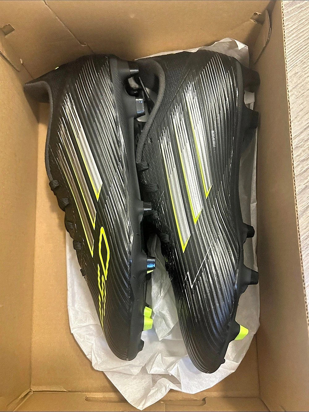 adidas F50 League FG/MG Black & Green US 6.5/7.5